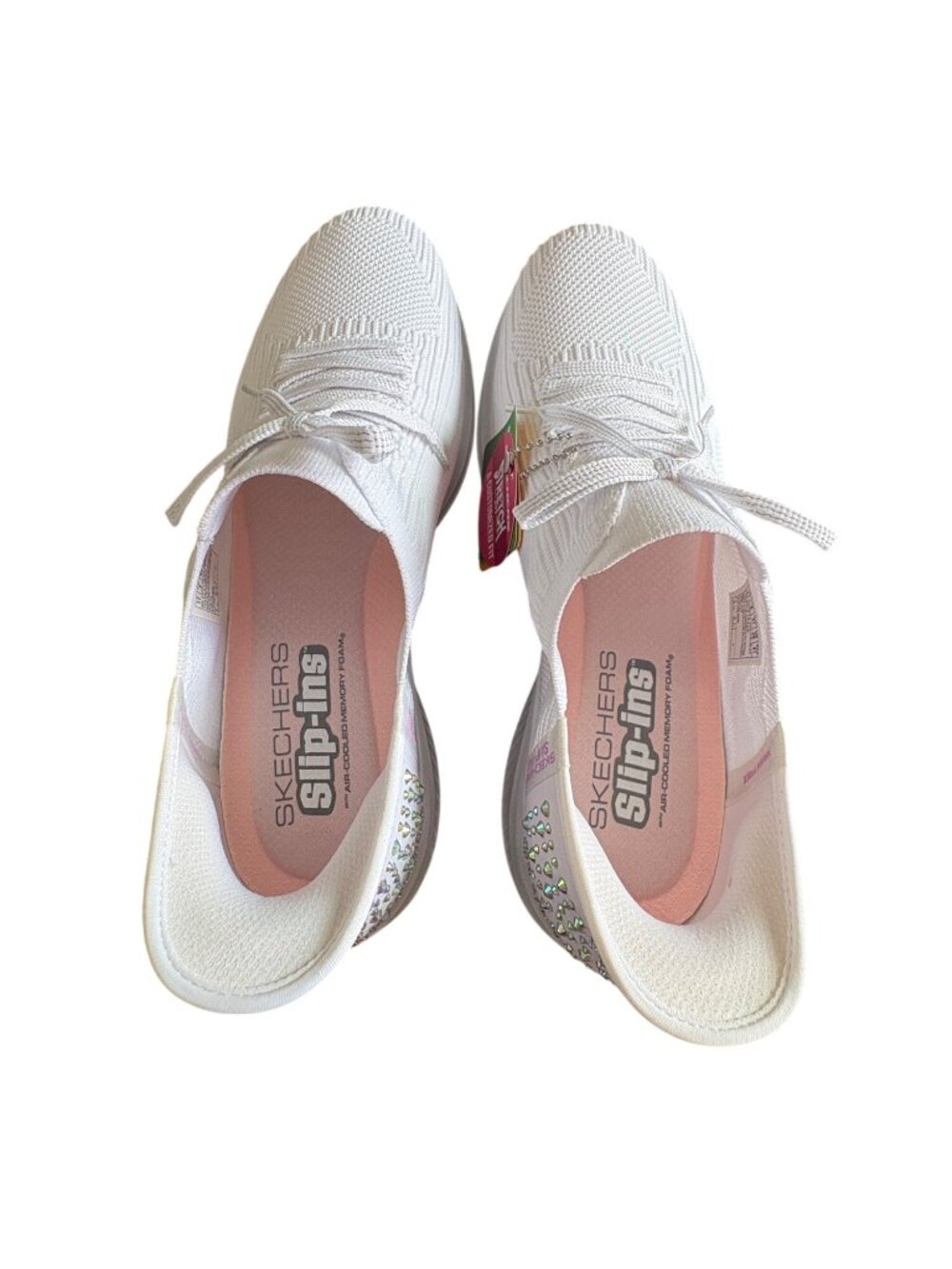 Skechers Hands Free Slip-Ins Ultra Flex 3.0 Shining Glitz White Sneakers Women11 - Picture 6 of 13